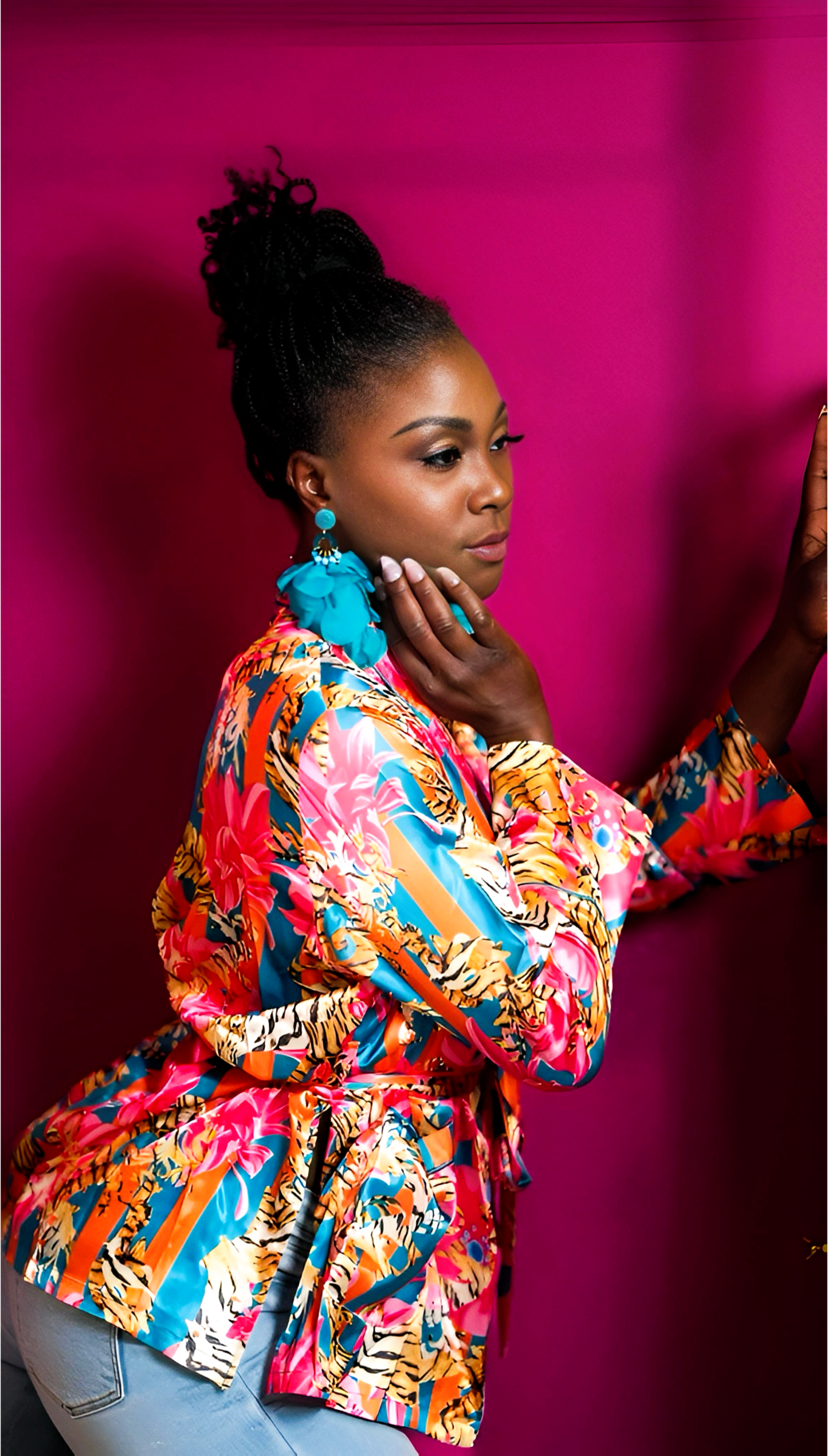 Ebony multiple color kimono