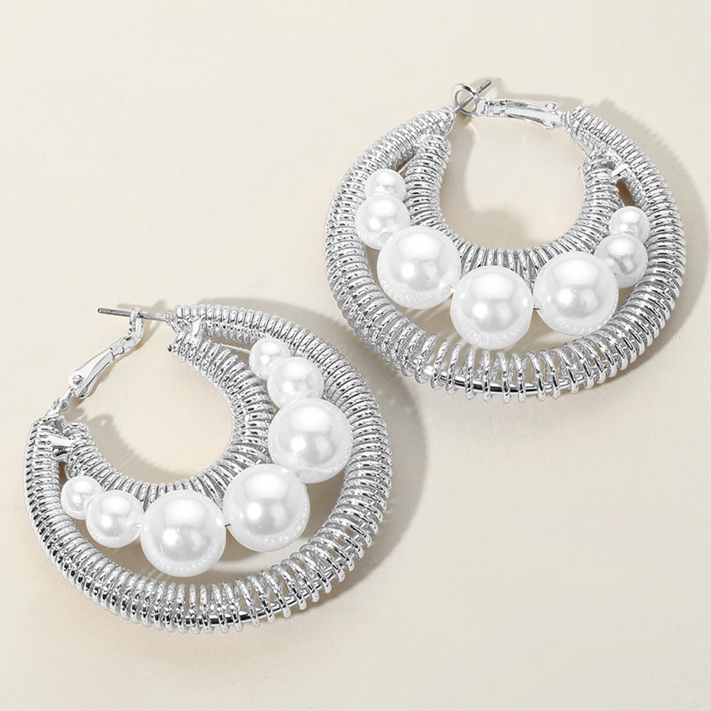 Laurie Gold & Silver Pearl Earrings
