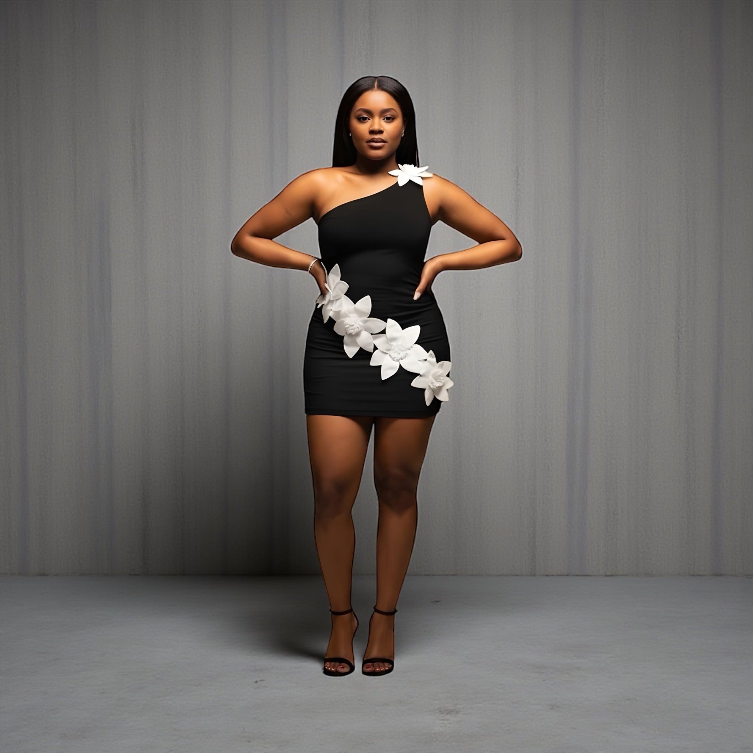 The Black Floral Dress