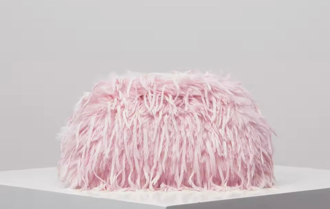 Plush clutch bag