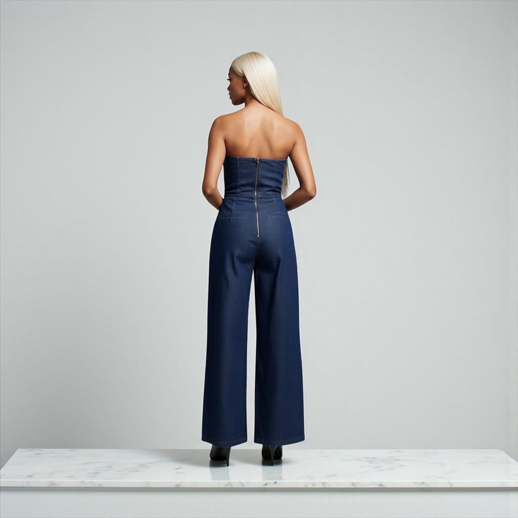 Denim Button Up jumpsuit