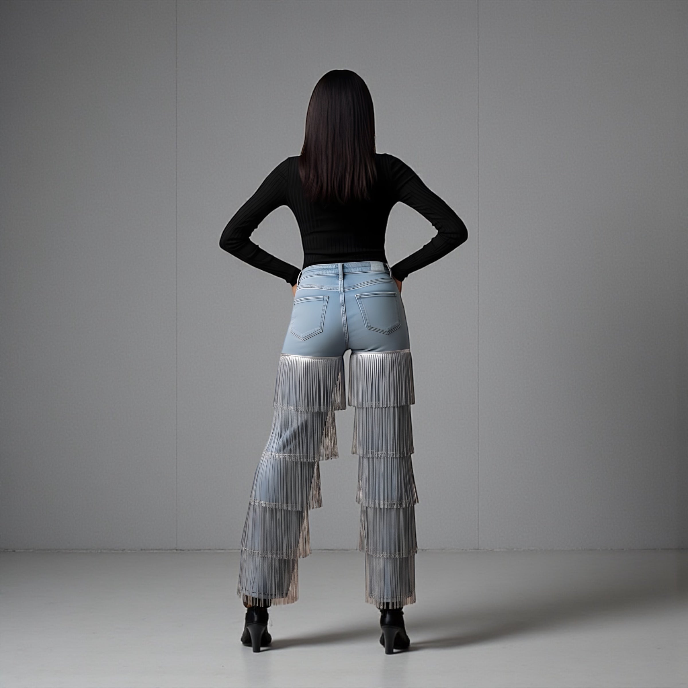 Diamond Fringe Jeans