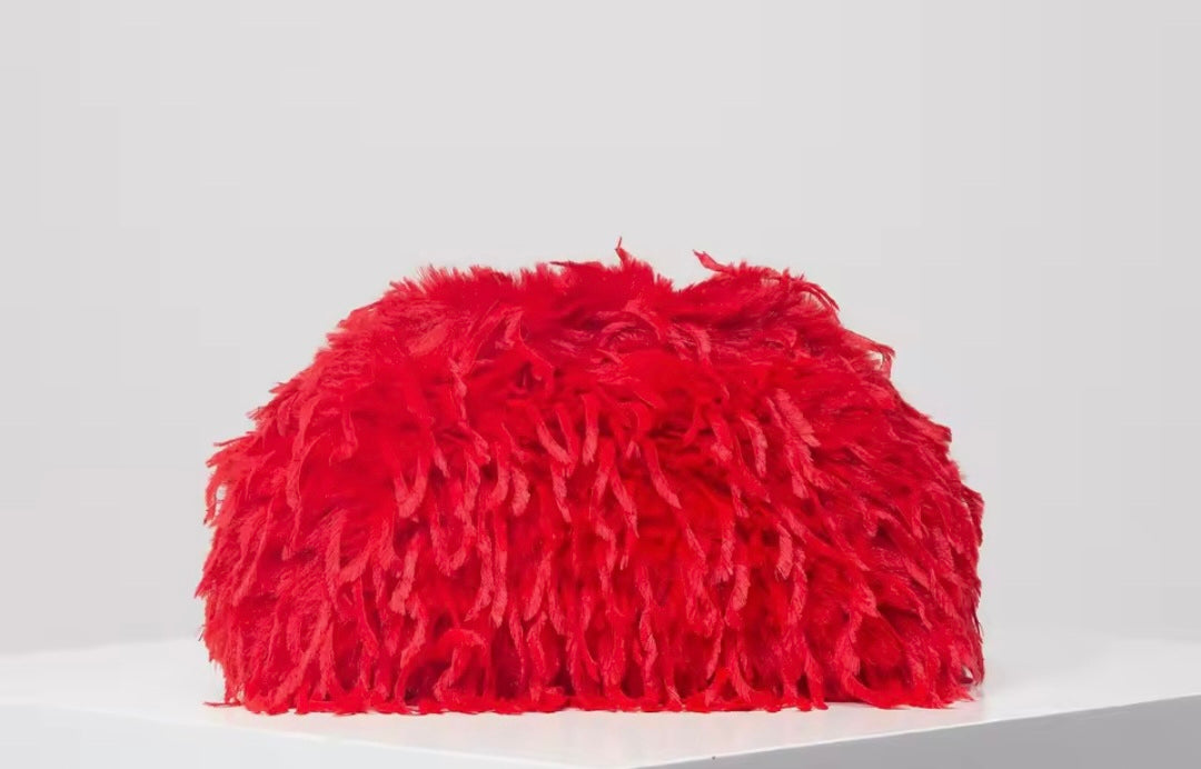Plush clutch bag
