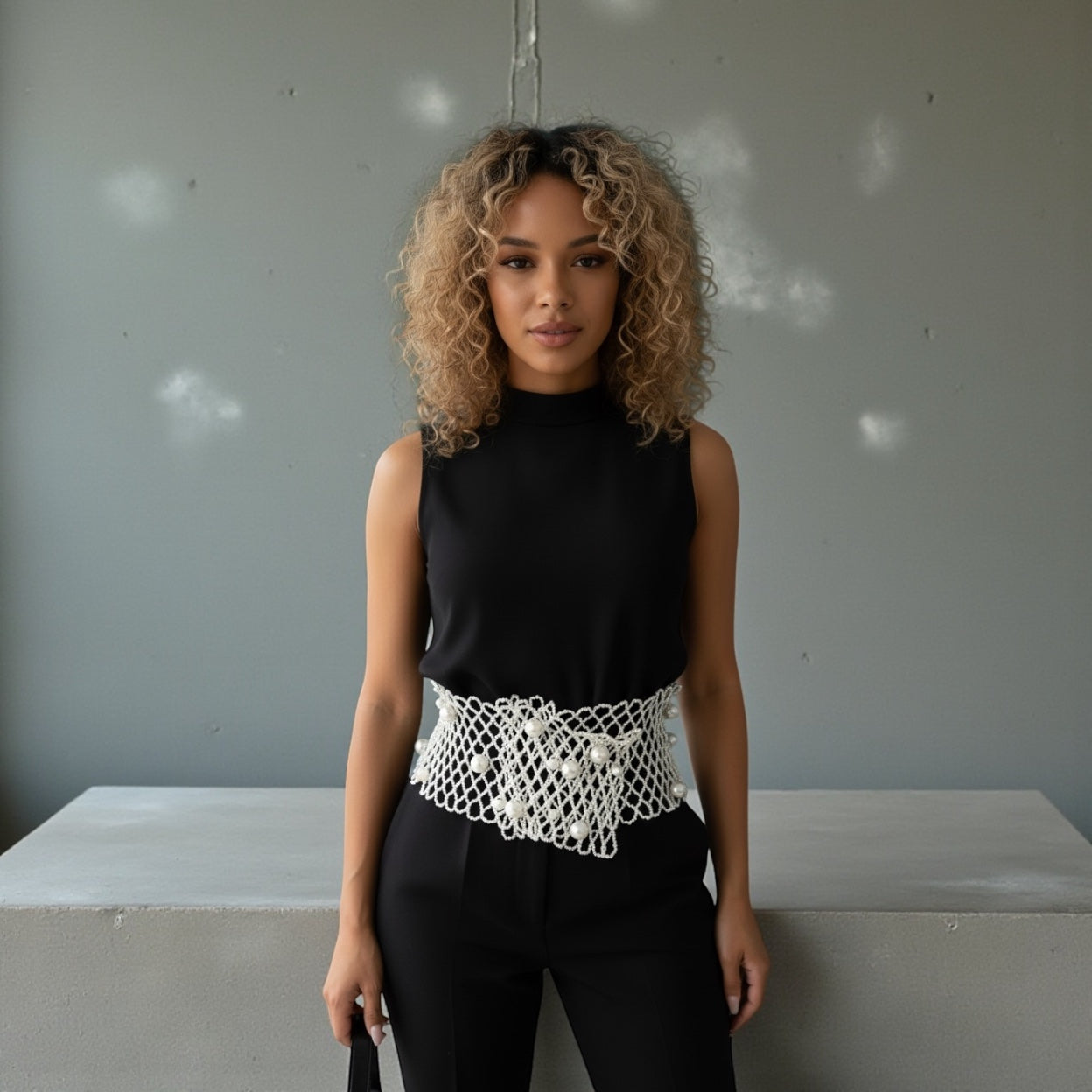 Marilyn White Pearl Belt