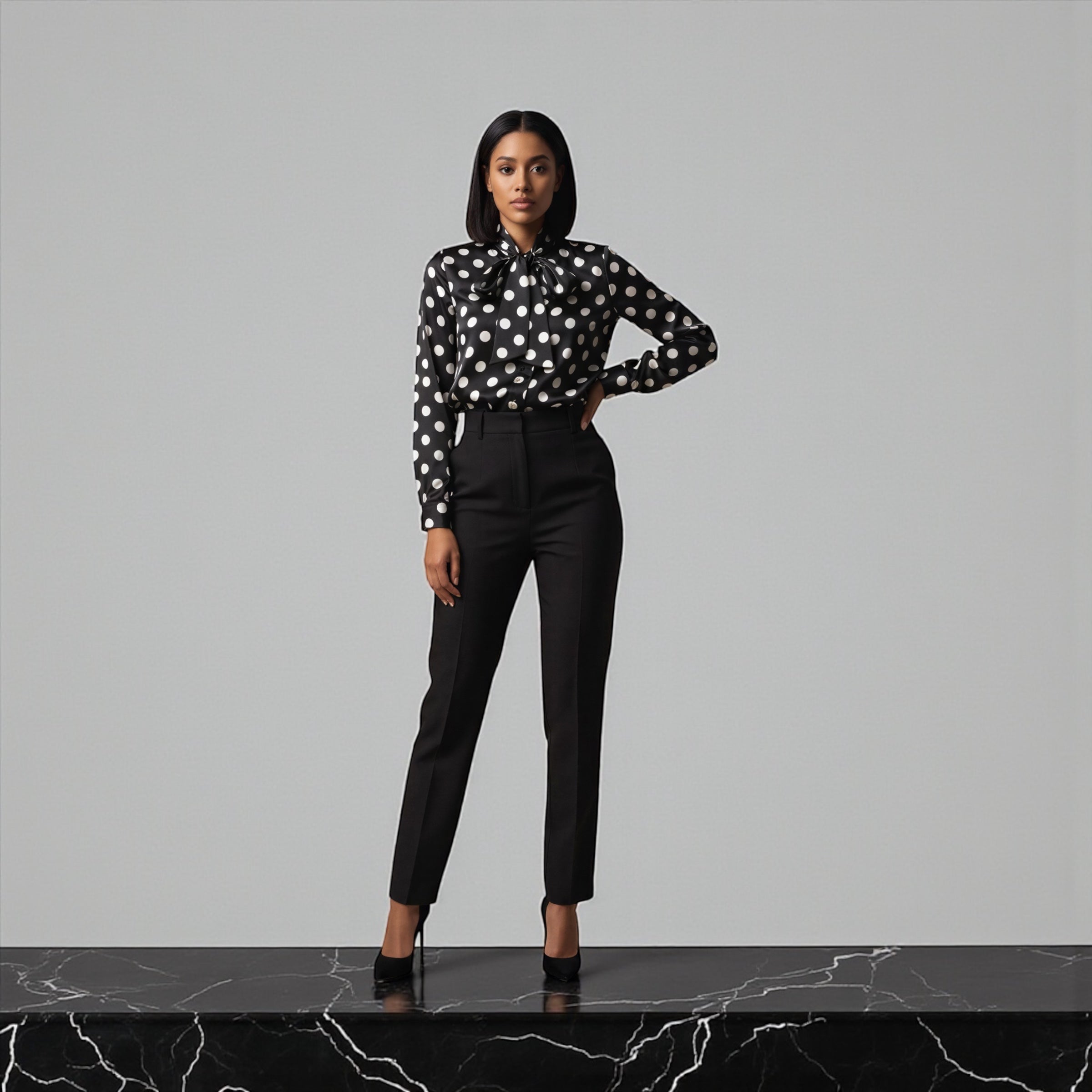 Casual Bow Tie Blouse