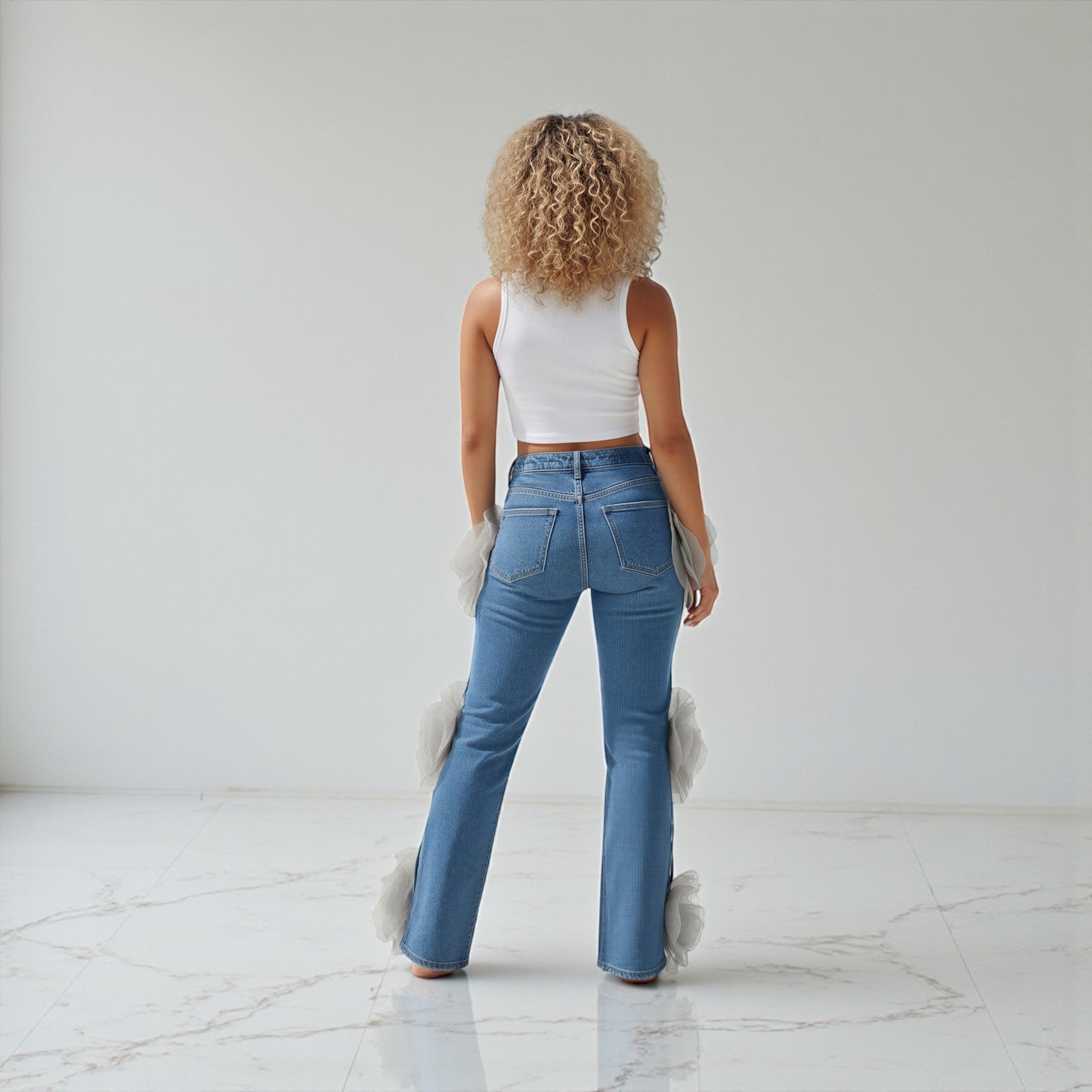 Flower Girl Denim Jeans