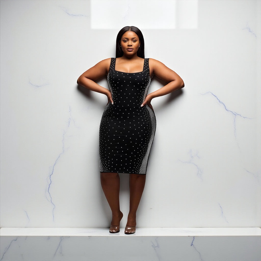 The Real Girl Black & Silver Dress