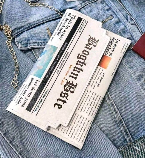 Read All About It Newspaper Clutch