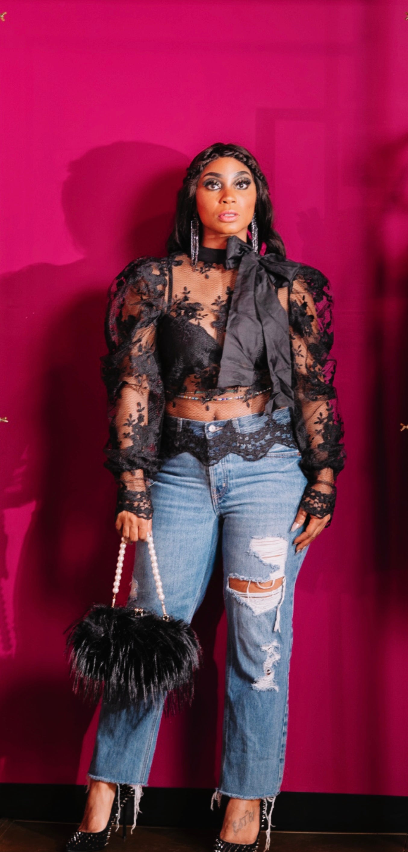 Taj Lace Bow Blouse