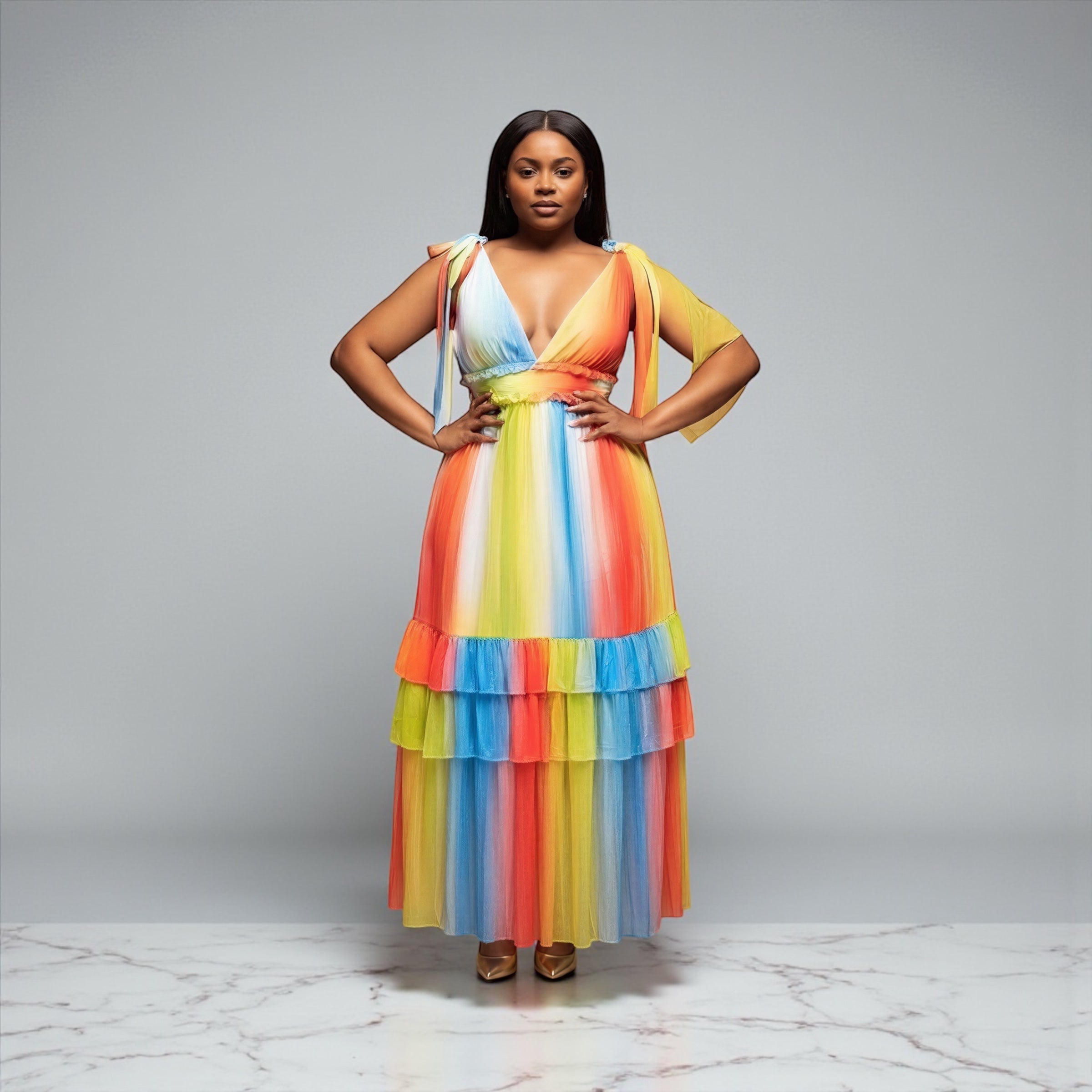 B All Over Me Rainbow Dress