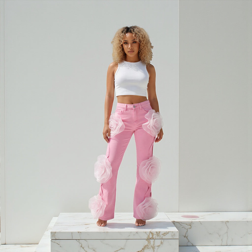 Flower Girl Denim Jeans