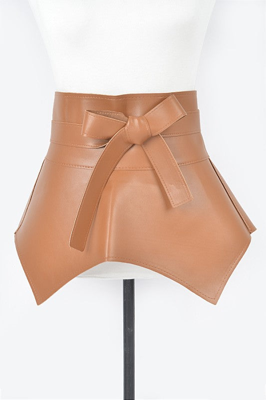 Leather Bow Belt